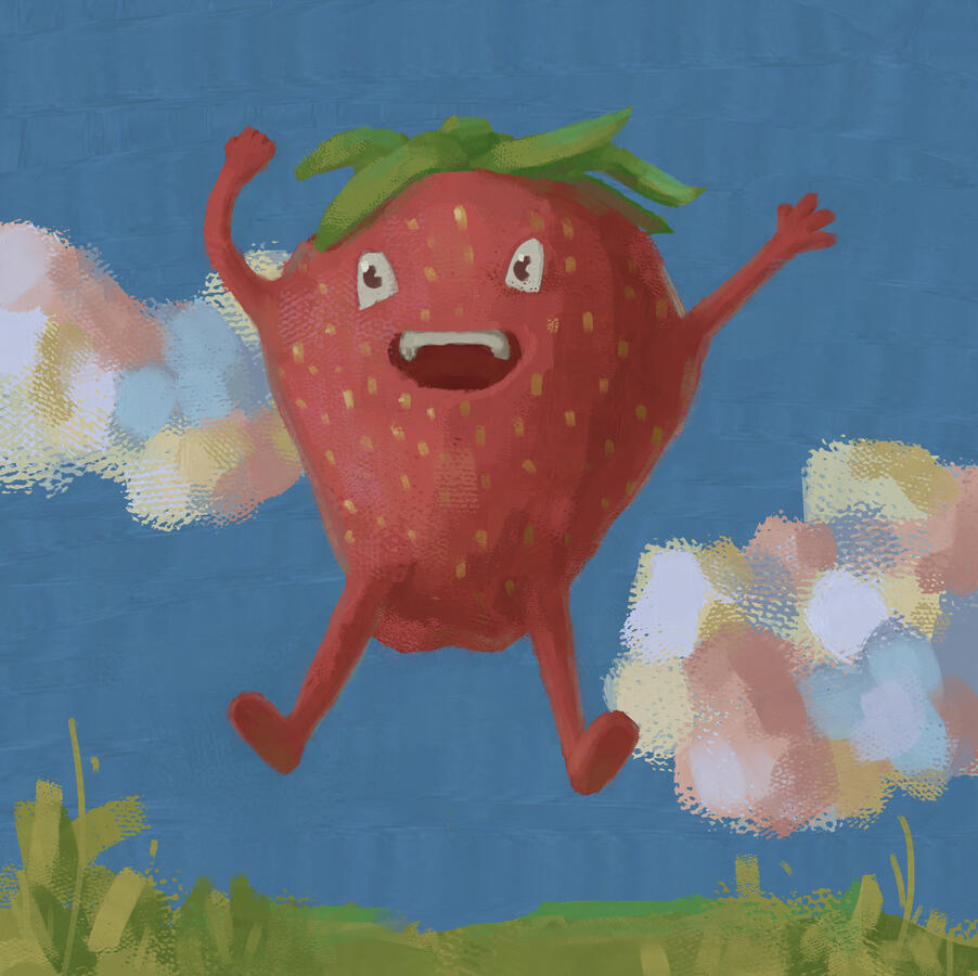 Jumping in joy